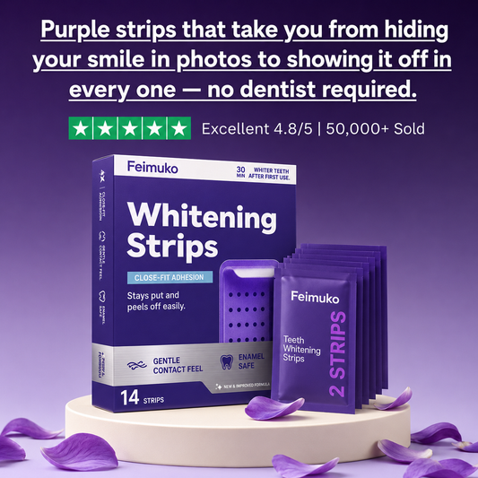 Feimuko Purple Teeth Whitening Strips