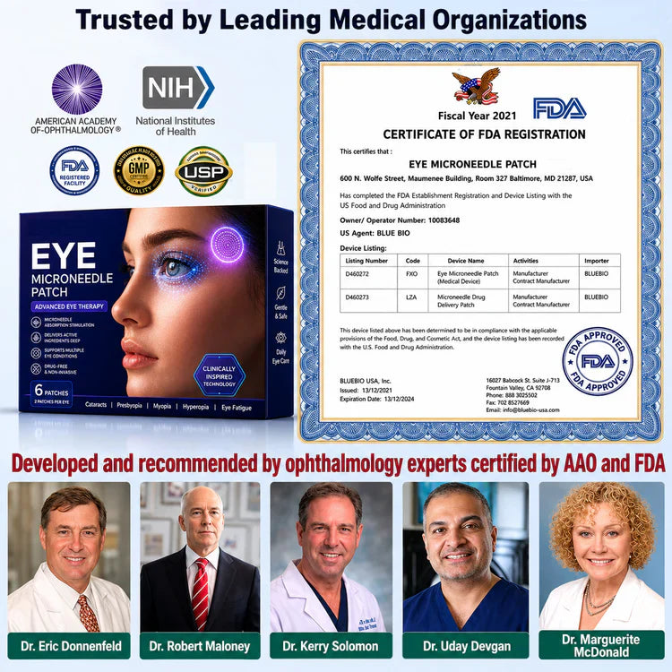 Transdermal Vision-Repair Eye Microneedle Patch