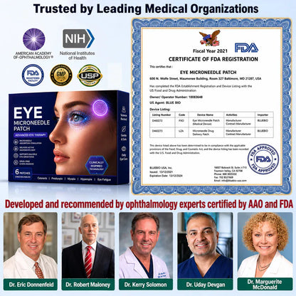 Transdermal Vision-Repair Eye Microneedle Patch
