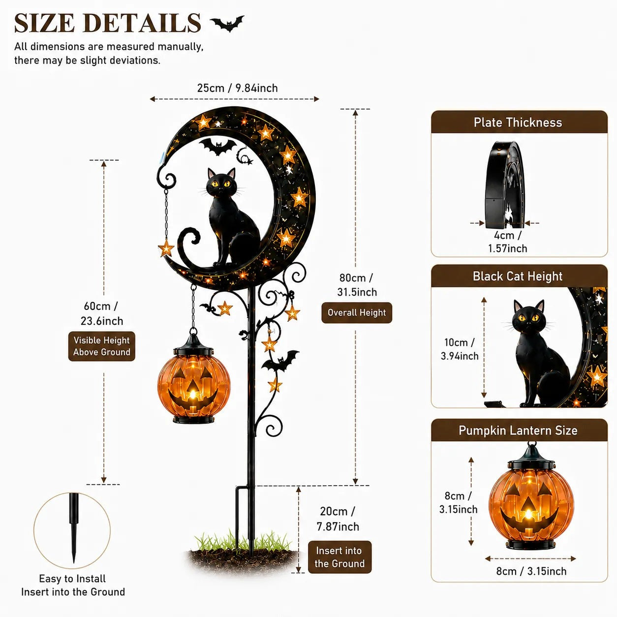🎃Pumpkin Moon Halloween Garden Stake Light🌙The Halloween Garden Light Everyone Stops to Admire