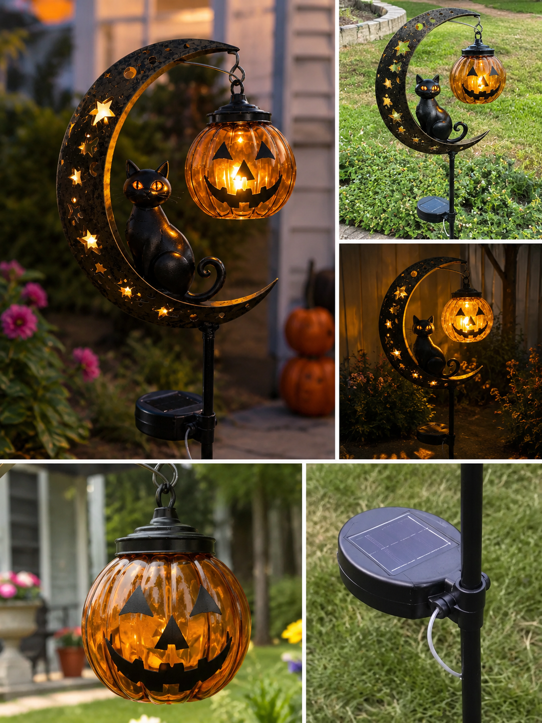 🎃Pumpkin Moon Halloween Garden Stake Light🌙The Halloween Garden Light Everyone Stops to Admire