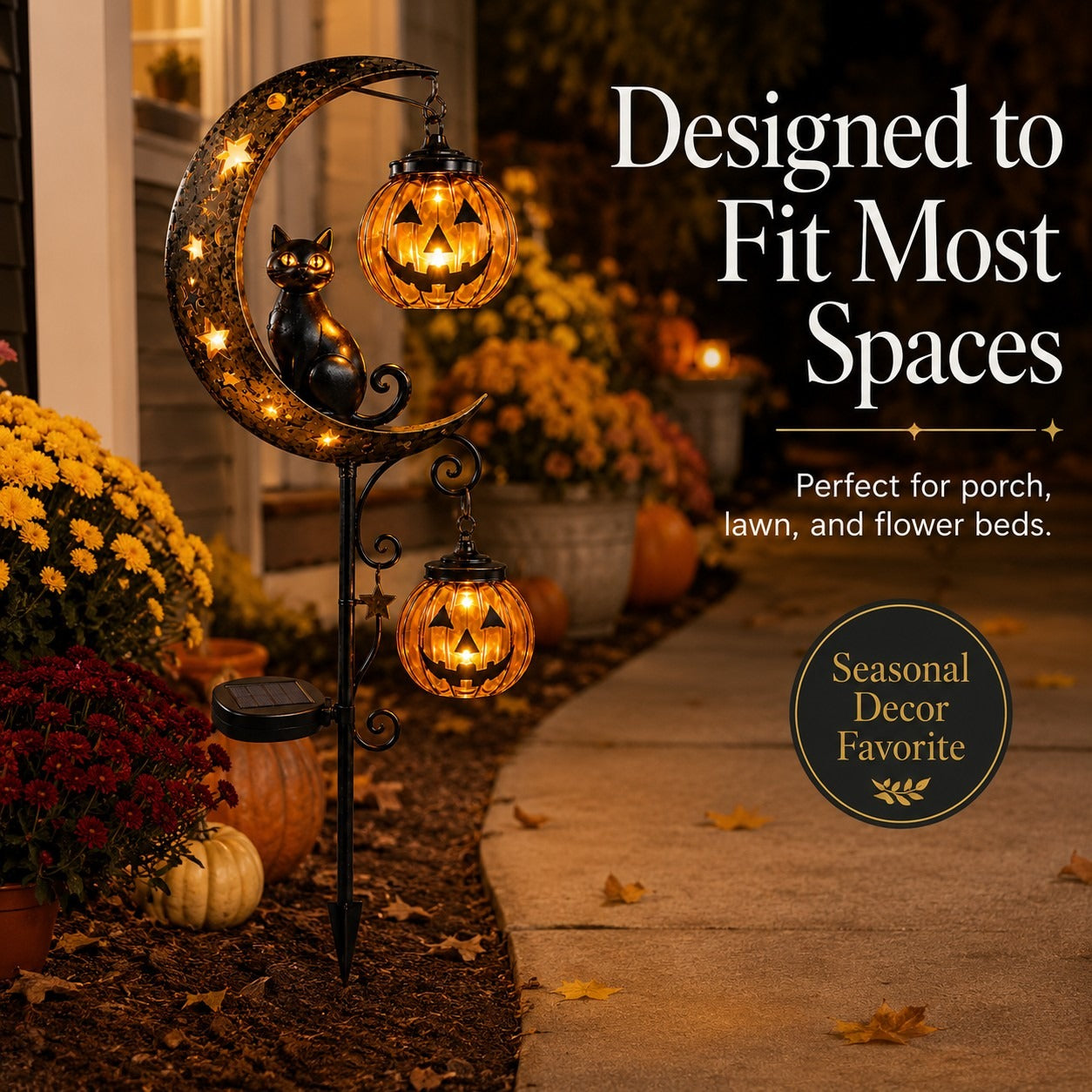 🎃Pumpkin Moon Halloween Garden Stake Light🌙The Halloween Garden Light Everyone Stops to Admire