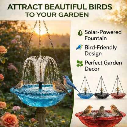🎉 Special Offer Today Only! 🦜 Solar Cascade Hanging Bird Bath Fountain