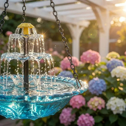 🎉 Special Offer Today Only! 🦜 Solar Cascade Hanging Bird Bath Fountain