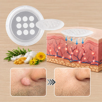 🌟 2-in-1 Microneedle & Hydrocolloid Patch 🌿 Invisible Face & Body Patches for Raised Moles, Acne, Flat Warts & Skin Tags - Helps Improve the Appearance of Wrinkles, Scars & Blemishes
